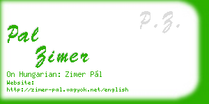 pal zimer business card